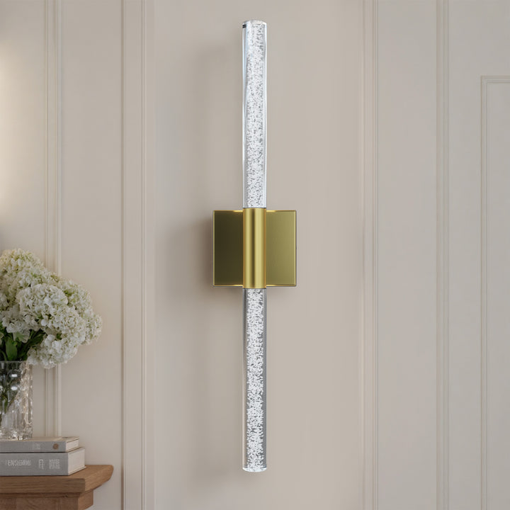 Glint 24''H Dimmable Led Outdoor Sconce With Tempered Glass #7082