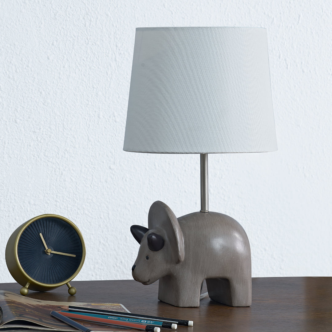 Maxax 16 Inch Bedside Grey Child/Kids Table Lamp #T112