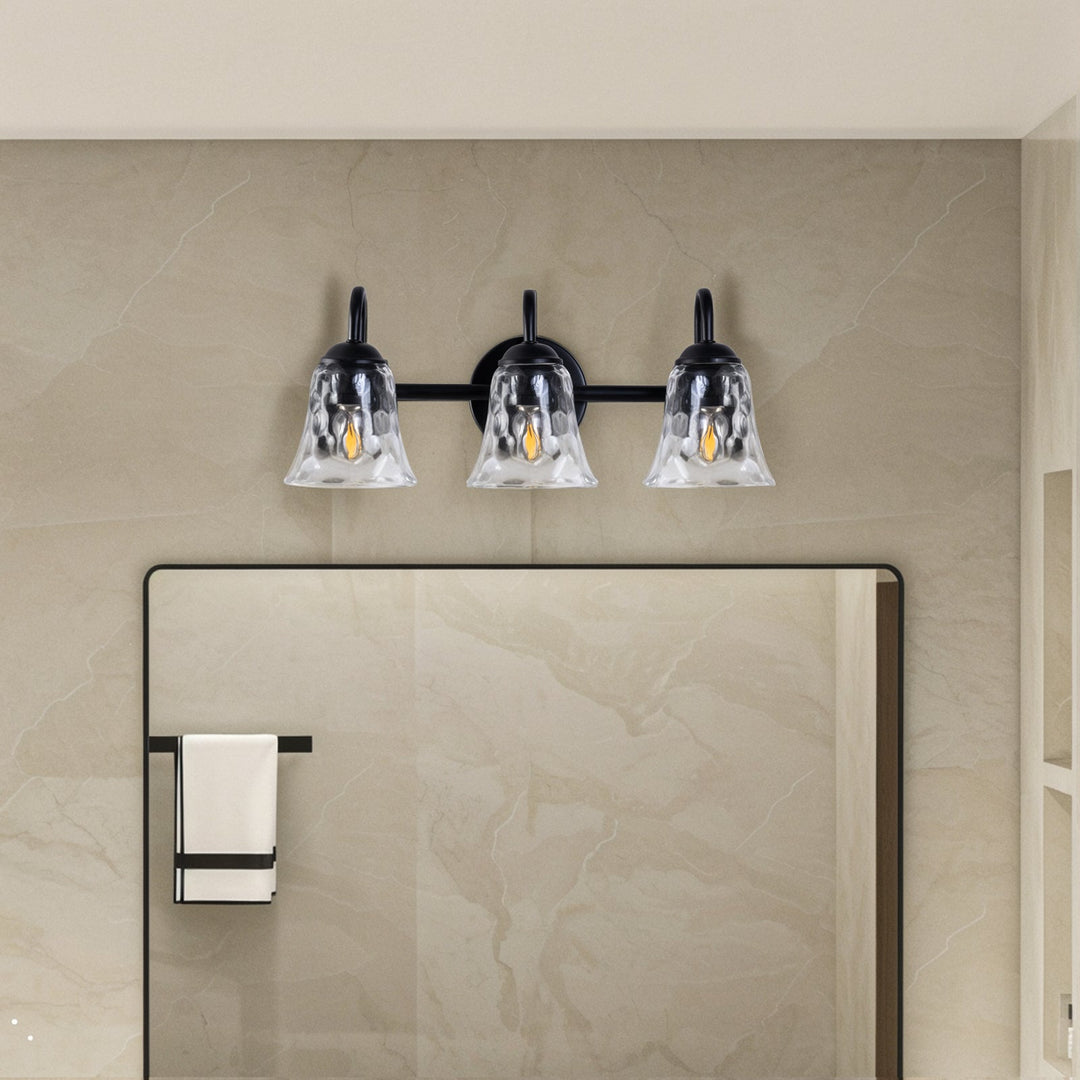 Triple Light Black Finished Vanity Light #29006