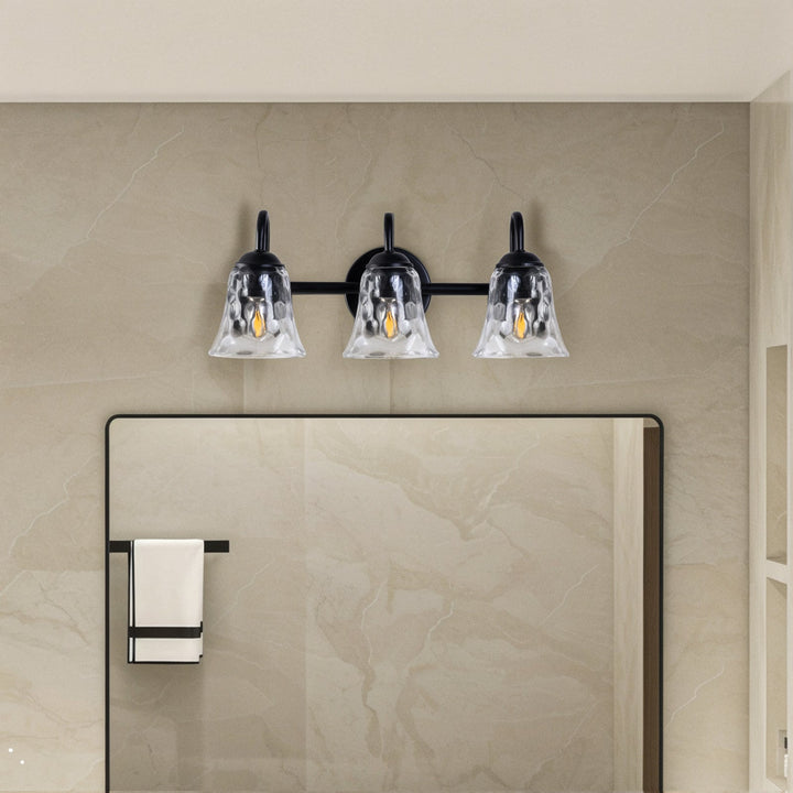 Triple Light Black Finished Vanity Light #29006