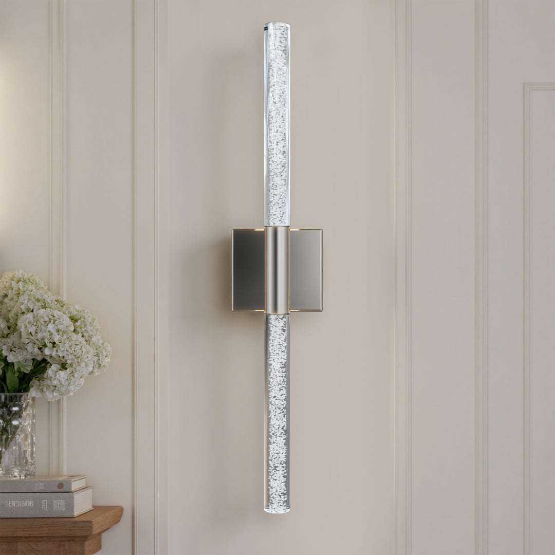 Glint 24''H Dimmable Led Outdoor Sconce With Tempered Glass #7082