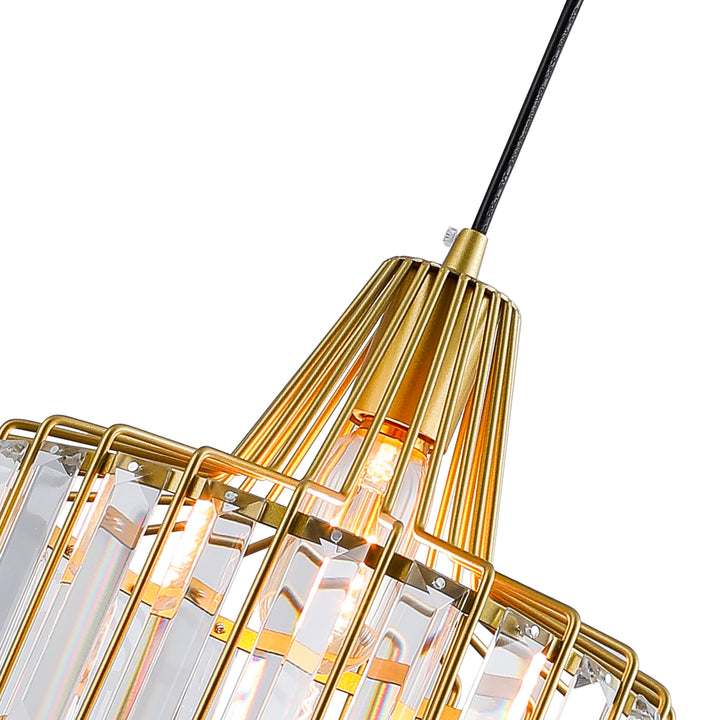 Maxax 1 - Light Single Drum Pendant with Crystal Accents #MX19128