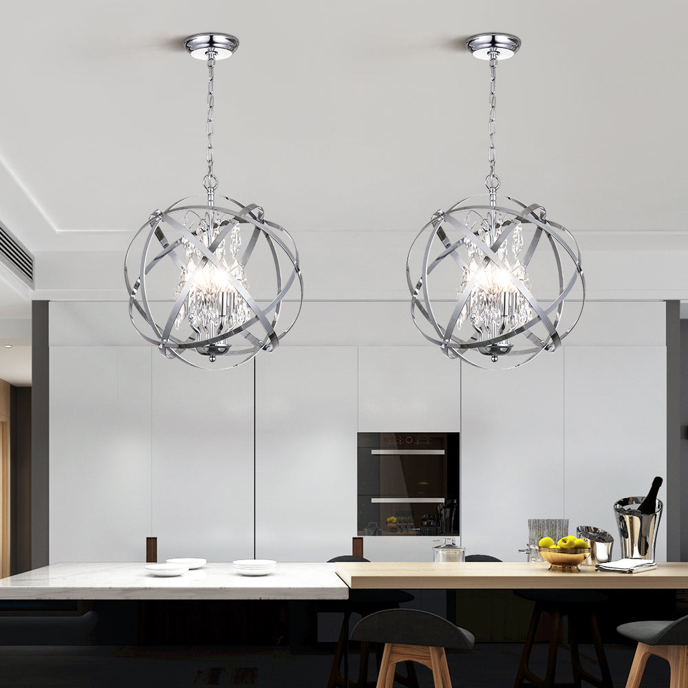 Maxax 4 - Light Dimmable Globe Chandelier #MX19026