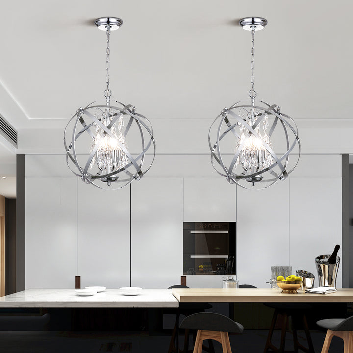 Maxax 4 - Light Dimmable Globe Chandelier #MX19026