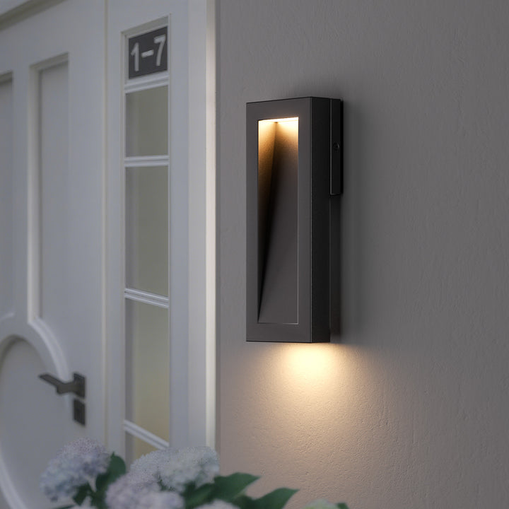 Solstice 15''H Dimmable Led Matte Black Iron Outdoor Wall Light #7085