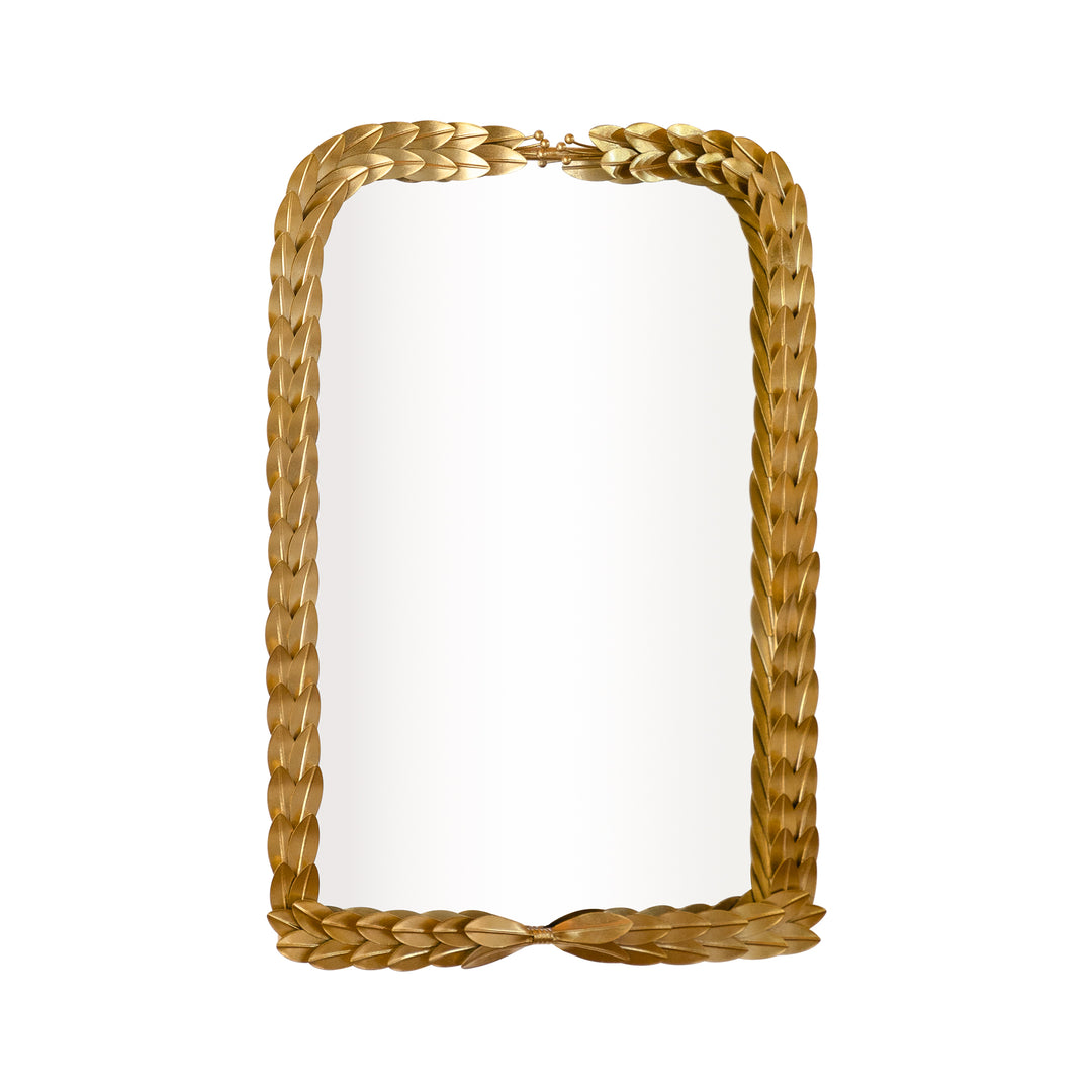 24 in. W x 32 in. H Rectangular Framed Wall Bathroom Vanity Mirror in Gold Leaf Finshed #25012