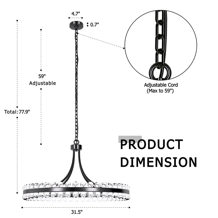 Brilliance Maxax 8 - Light Dimmable Wagon Wheel Chandelier #19217