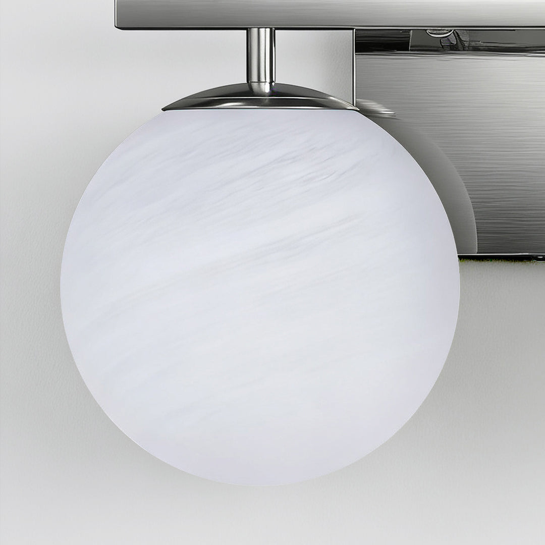 Nimbus Bathroom Vanity Light With Round Shape Cloud Glass Shade #29015