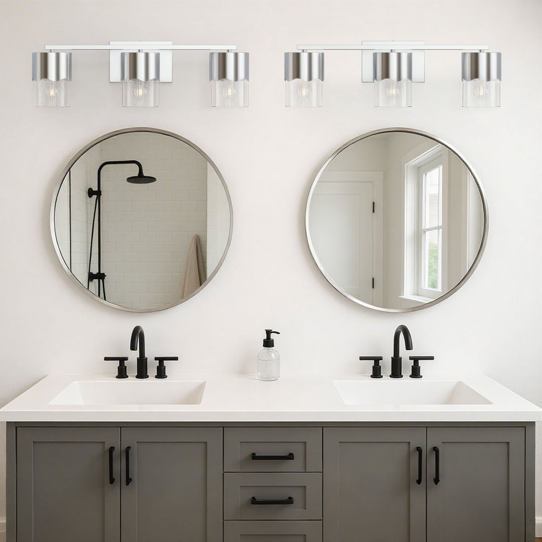 Lumin 3-light Dimmable Vanity Light With Scalloped Metal Shade