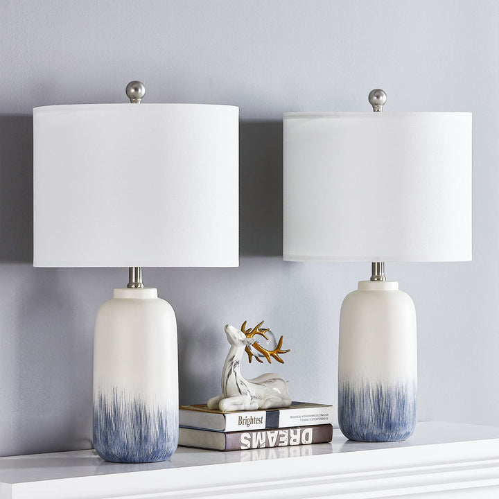 23.5" Chanise Ceramic Table Lamp For Living Room/Bedroom (Set of 2) #T198