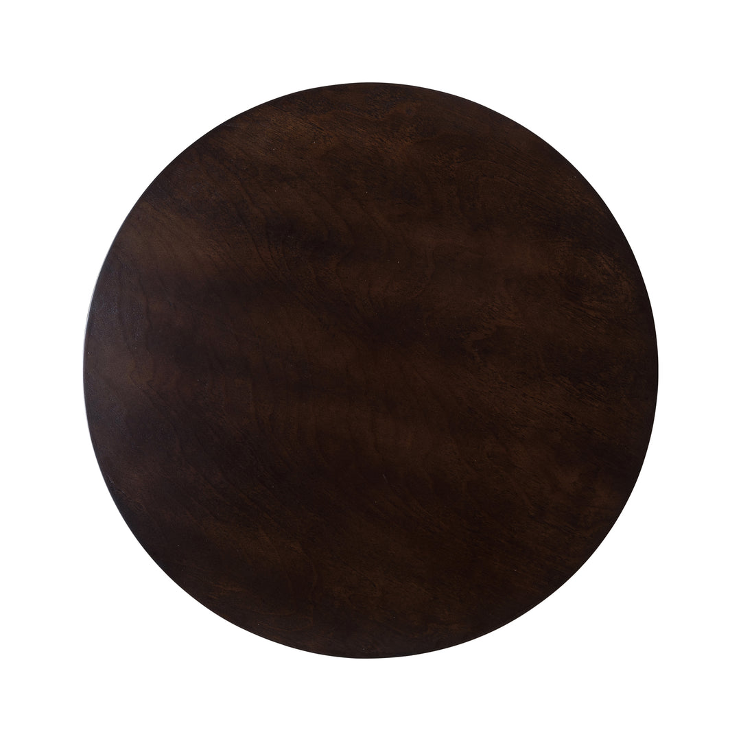 Timeless 31.5'' Round Modern Solid Wood Coffee Table With 2-Tier Shelves #51003