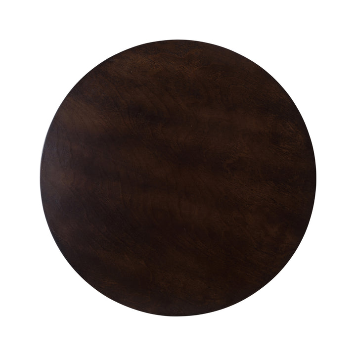 Timeless 31.5'' Round Modern Solid Wood Coffee Table With 2-Tier Shelves #51003