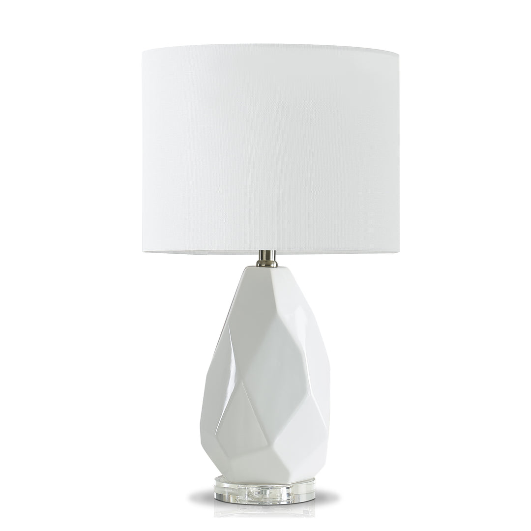 23" Modern Glam Ceramic And Crystal Table Lamp For Living Room/bedroom #T258