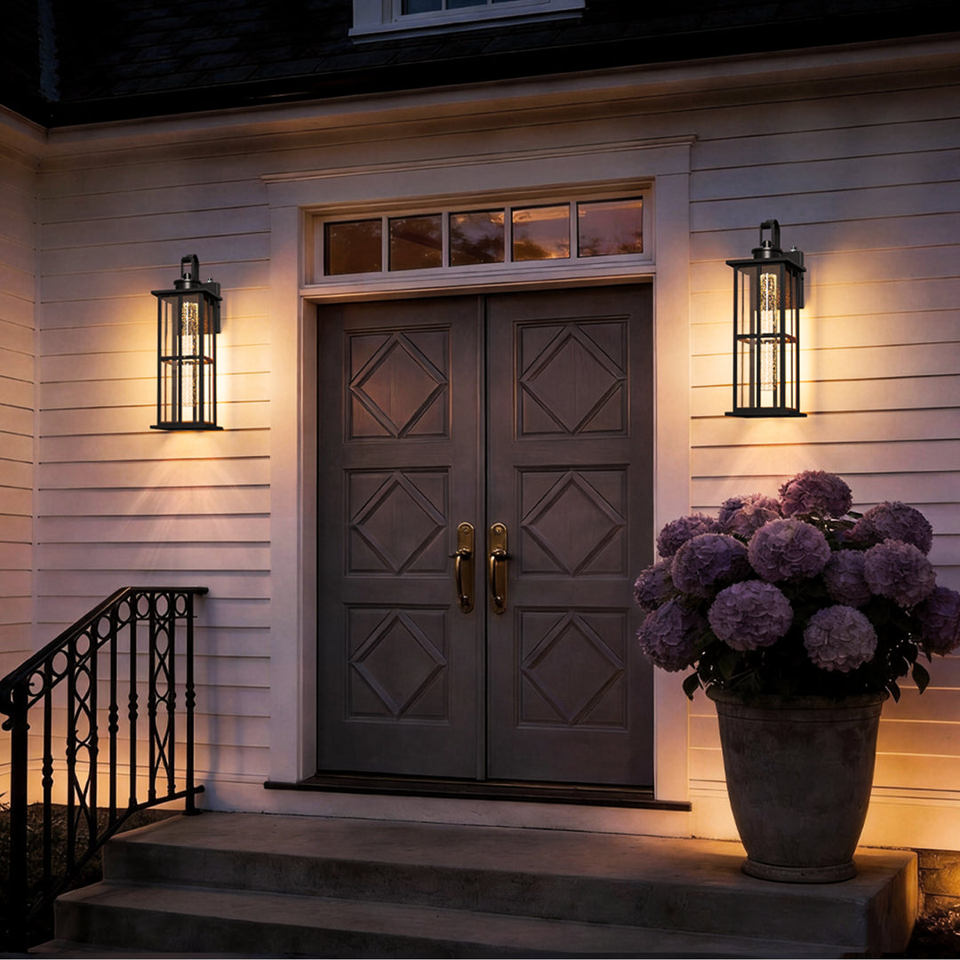 Veranda 20'' H Dimmable Led Black Iron Outdoor Wall Light #OW7108