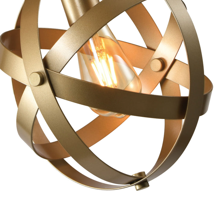 1 - Light Champagne Gold Pendant Light #MX21016