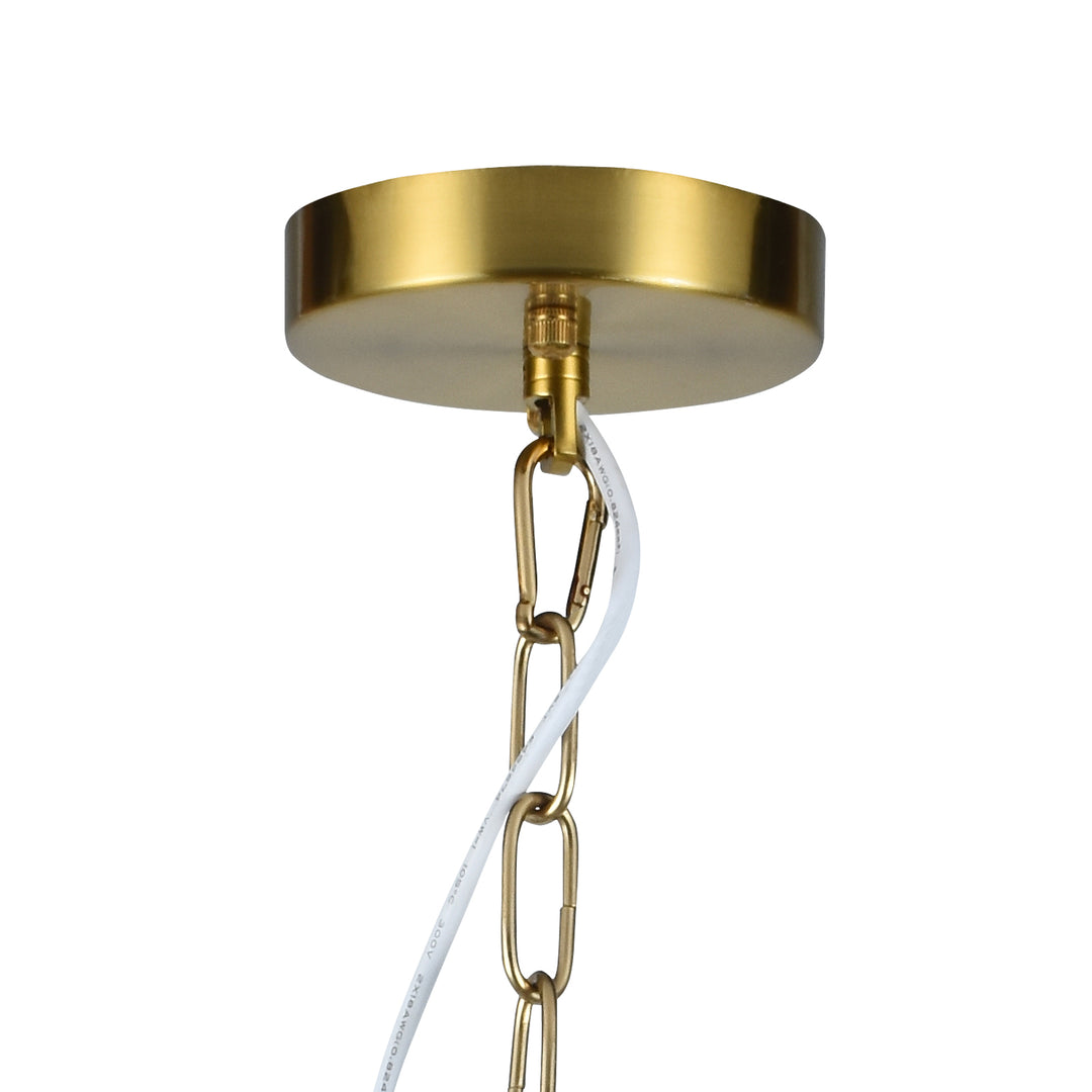 1 - Light Cone Pendant With Wrought Iron Accents #MX5012