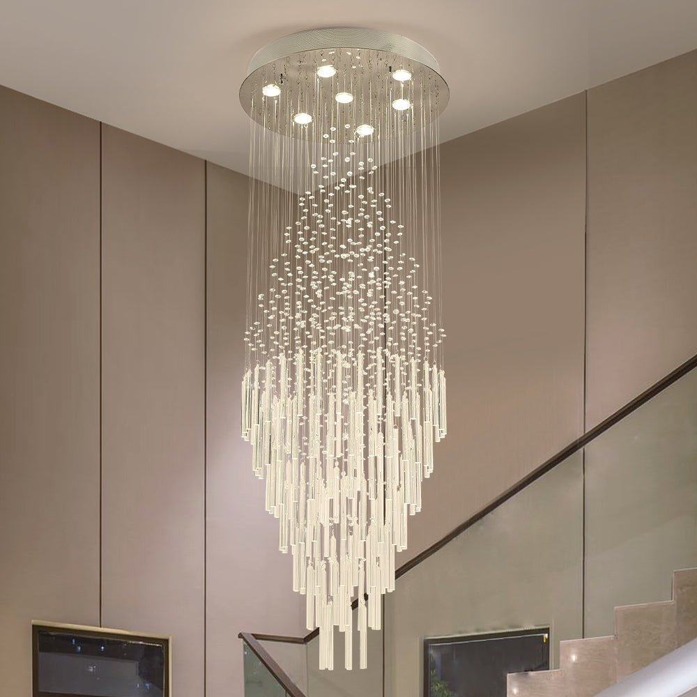 Maxax Luxury Modern Prizm Raindrop Crystal Chandelier #MX16006