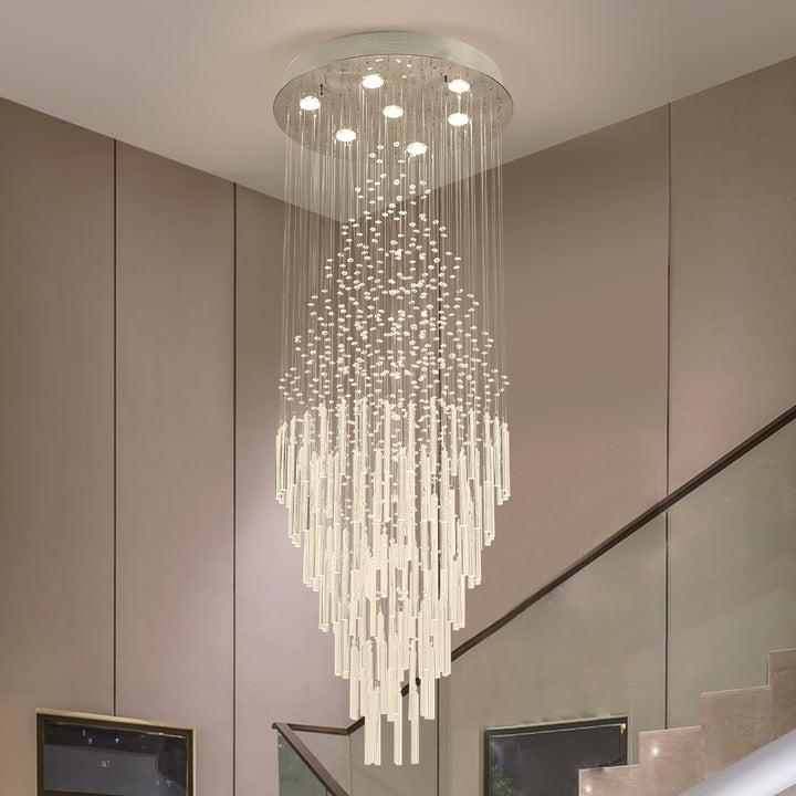 Maxax Luxury Modern Prizm Raindrop Crystal Chandelier #MX16006-C