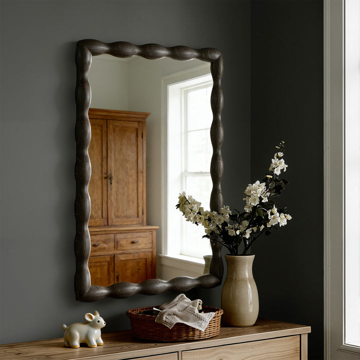 Opulence Solid Wood Rectangle Flat Wall Mirror #25032