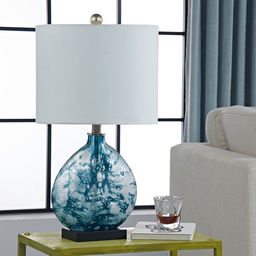 Maxax 23 Inch Bedside Blue Table Lamp #T101