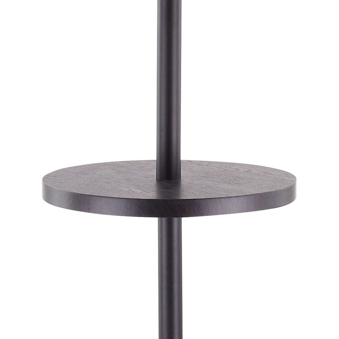 Maxax 65in Arched Black Tray Floor Lamp with Crystal Accent #F69