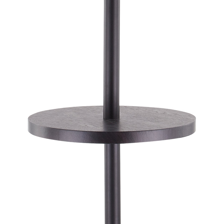 Maxax 65in Arched Black Tray Floor Lamp with Crystal Accent #F69