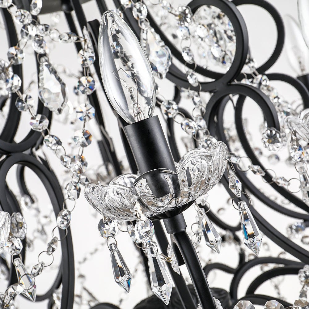 10-light Living Room Candel Crystal Chandelier – 4modernhome