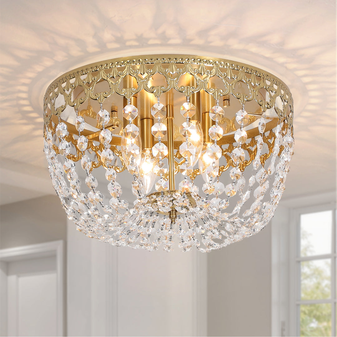 Maxax 4 - Light 15in Simple Bowl Flush Mount Ceiling Light #MX19132
