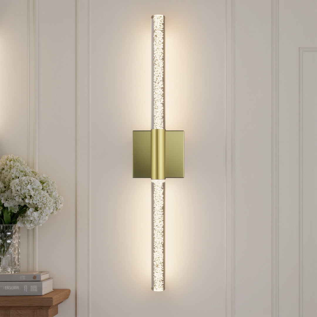 Glint 24''H Dimmable Led Outdoor Sconce With Tempered Glass #7082