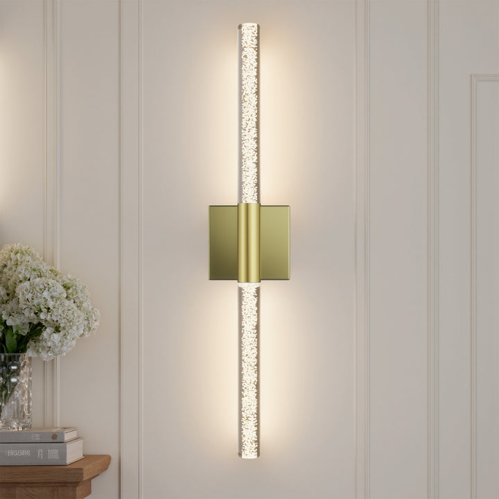 Glint 24''H Dimmable Led Outdoor Sconce With Tempered Glass #7082