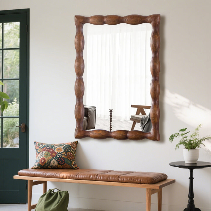 Opulence Solid Wood Rectangle Flat Wall Mirror #25032