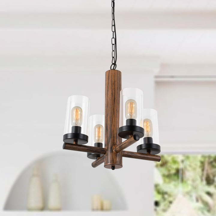 Maxax 4-Light Candle Style&Shaded Classic / Traditional Farmhouse&Country Style Chandeliers #19162