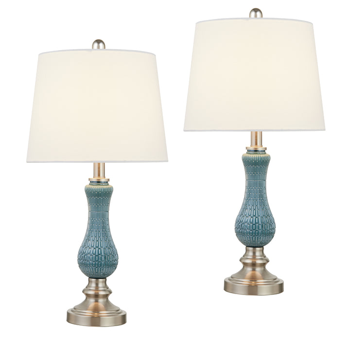 Maxax 23in Light Blue Bedside Lamp Set of 2 #T93