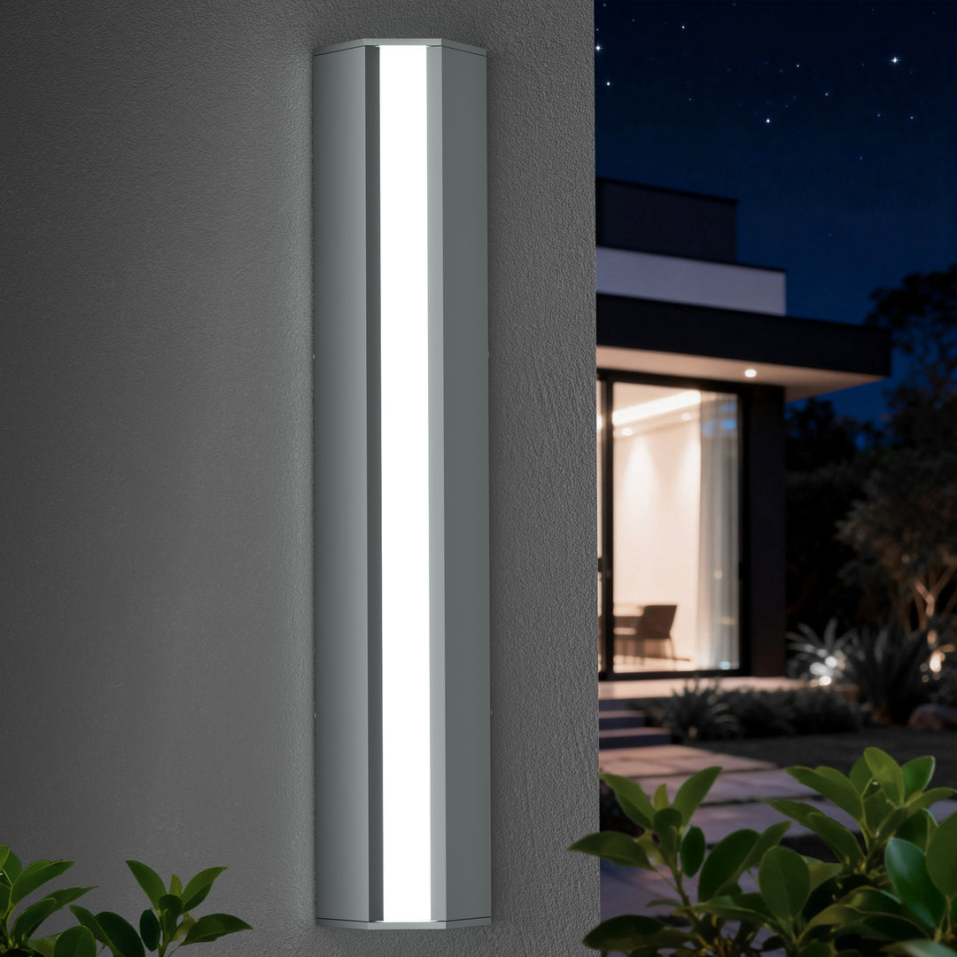 Natura 23'' H Dimmable Led Black Aluminum 3cct(3000k/4000k/5000k) Adjustable Oudoor Wall Light #OW7109