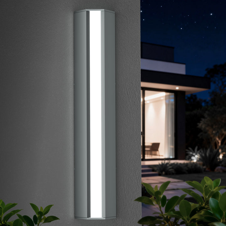 Natura 23'' H Dimmable Led Black Aluminum 3cct(3000k/4000k/5000k) Adjustable Oudoor Wall Light #OW7109