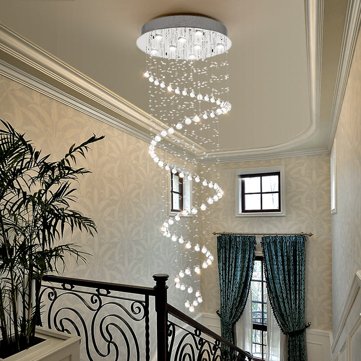 Maxax 8 - Light Unique / Statement Tiered Raindrop Crystal Chandelier #MX16558