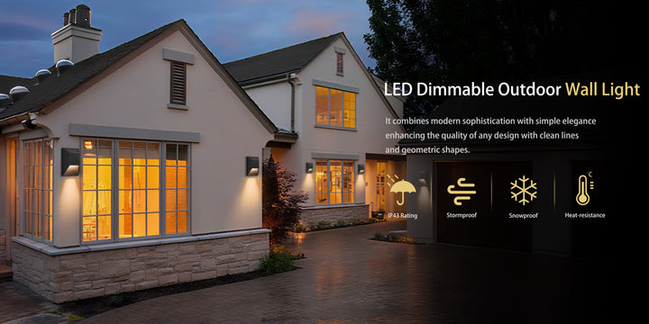 Brandalynn 9''H 1-Light Dimmable Sand Grain Black Led Outdoor Wall Light #7080