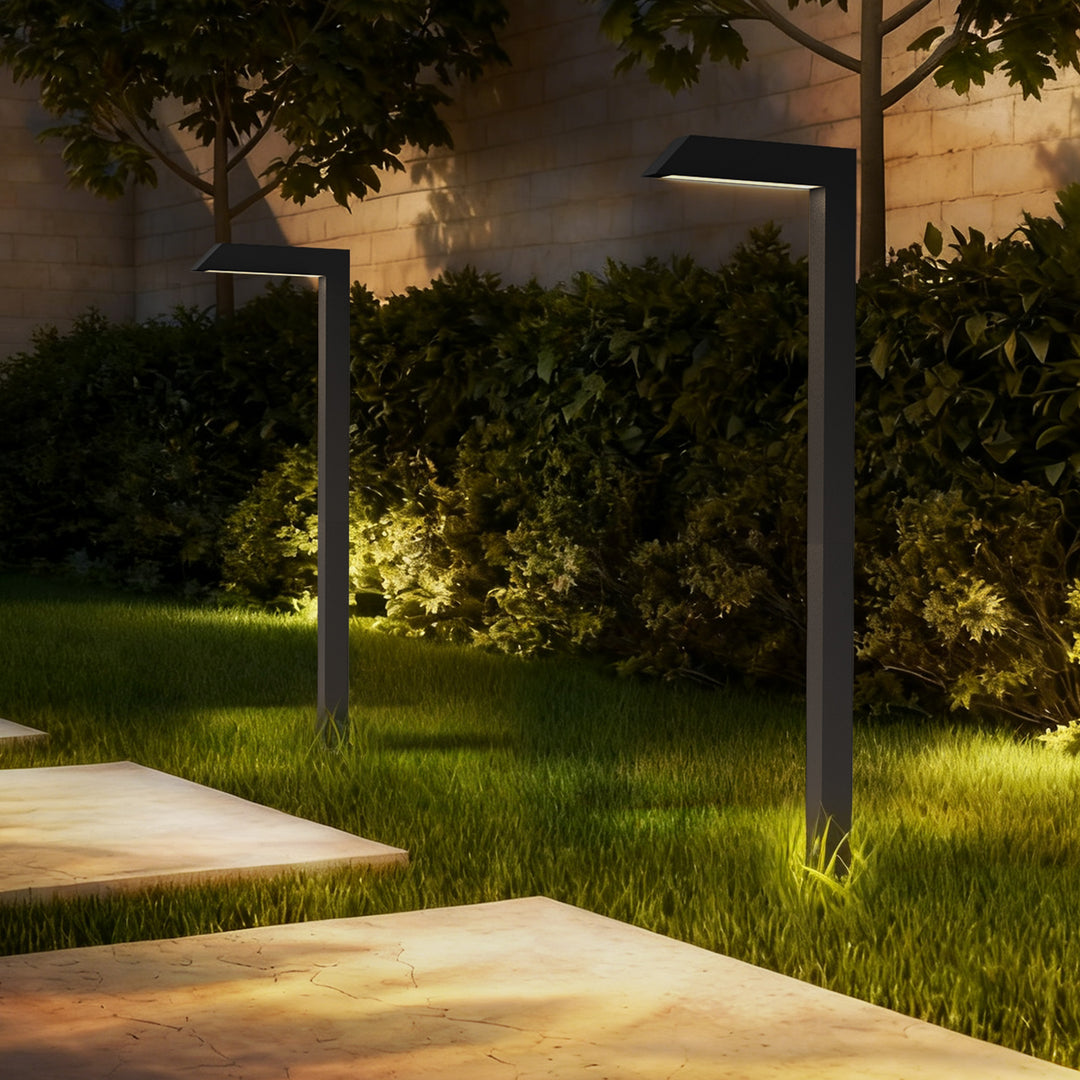 Starlight 19''H LED Black Aluminum 4000k Outdoor Pathway Light with Etched Frosted Glass #UG7096
