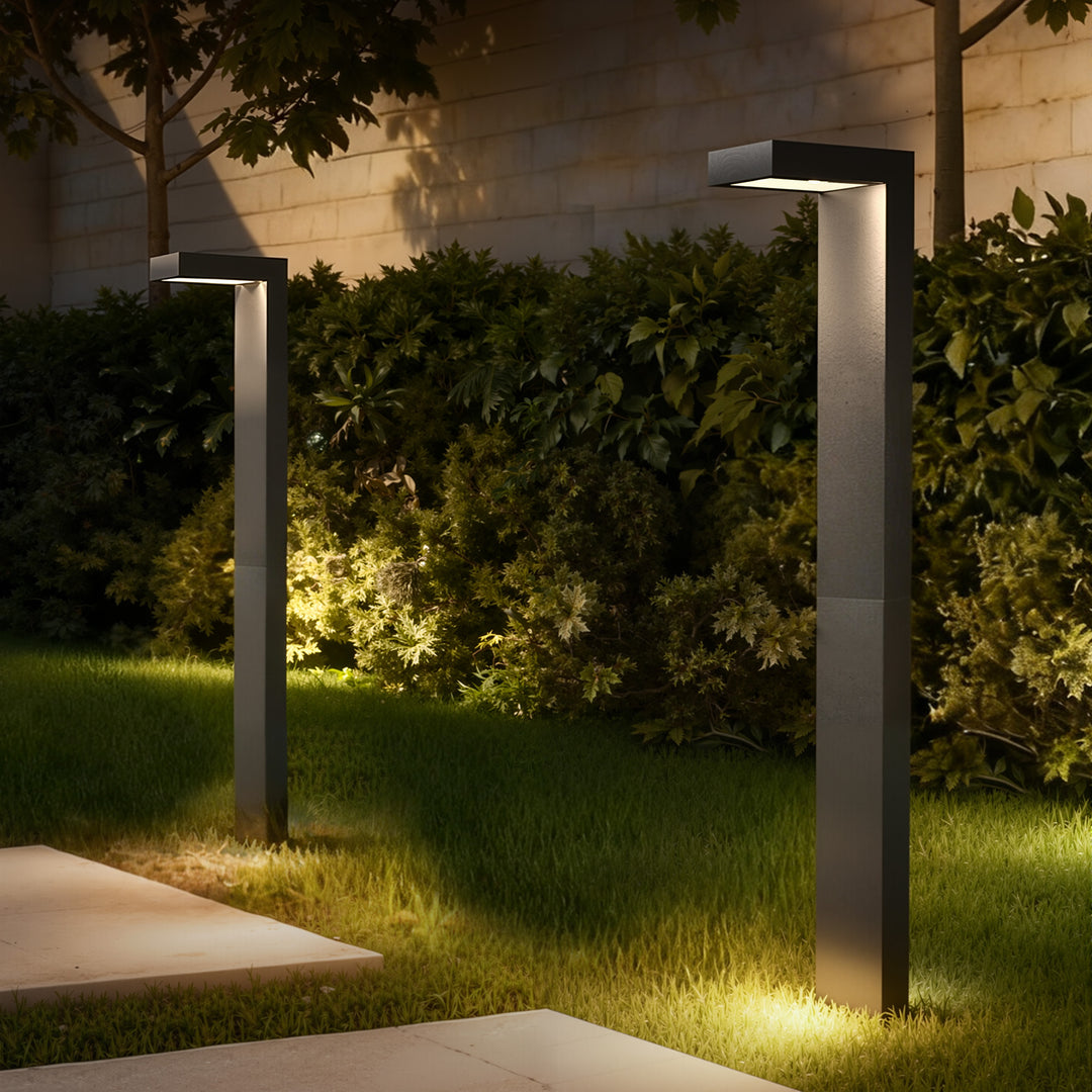 Starlight 19'' H LED Black Aluminum 4000K Outdoor Pathway Light with Etched Frosted Glass (Set of 2) #UG7095
