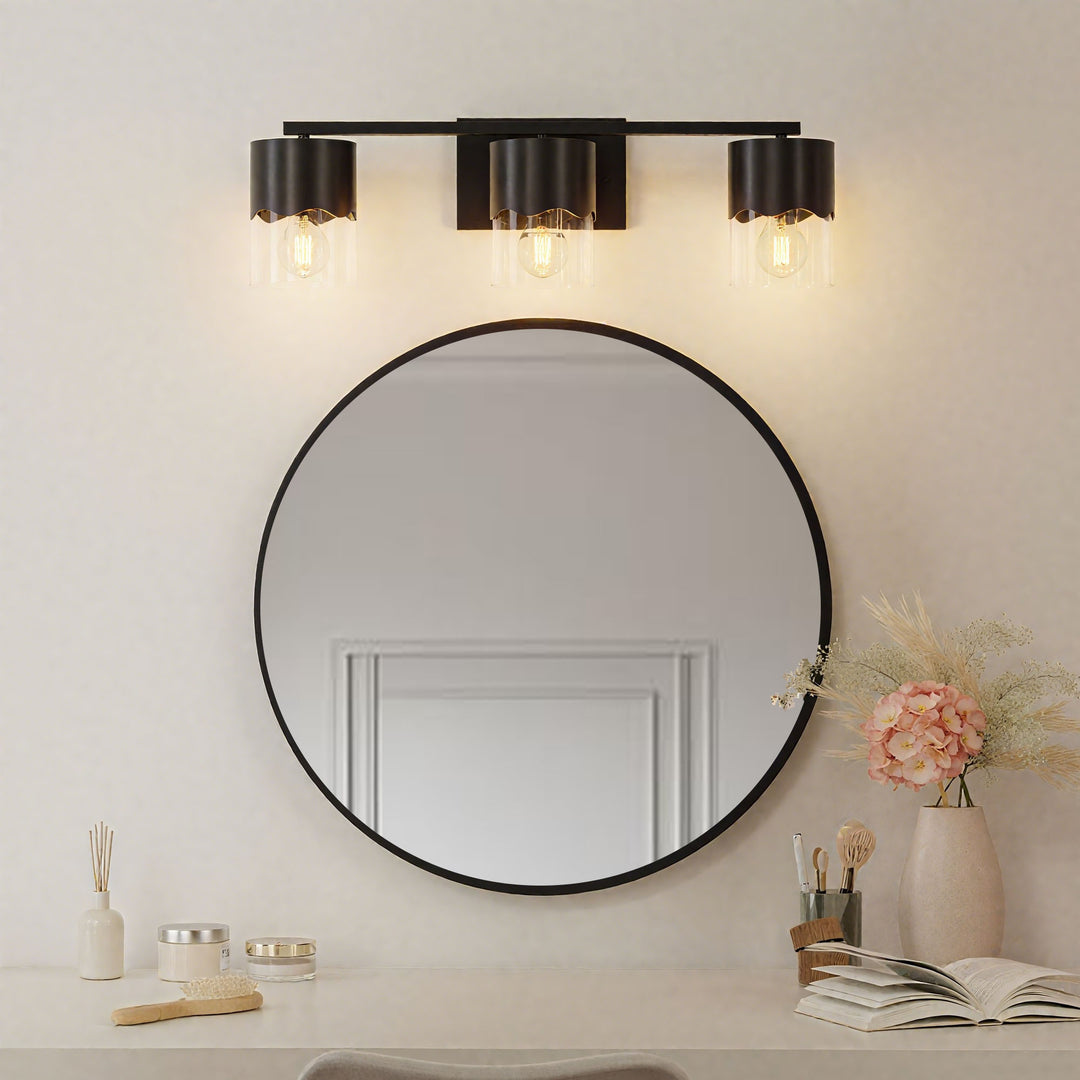 Lumin 3-light Dimmable Vanity Light With Scalloped Metal Shade