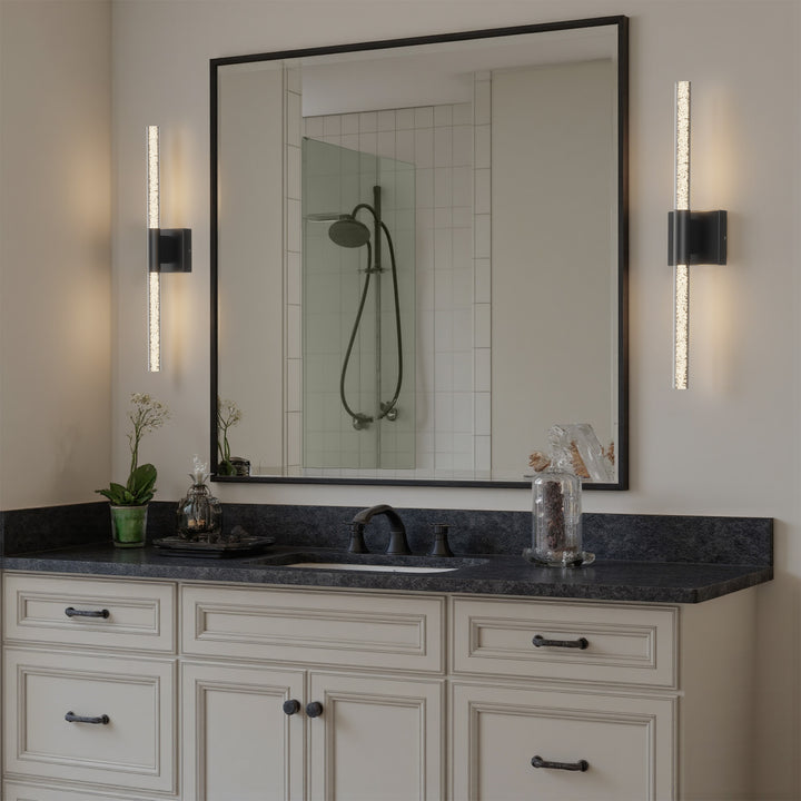 Glint 24''H Dimmable Led Outdoor Sconce With Tempered Glass #7082