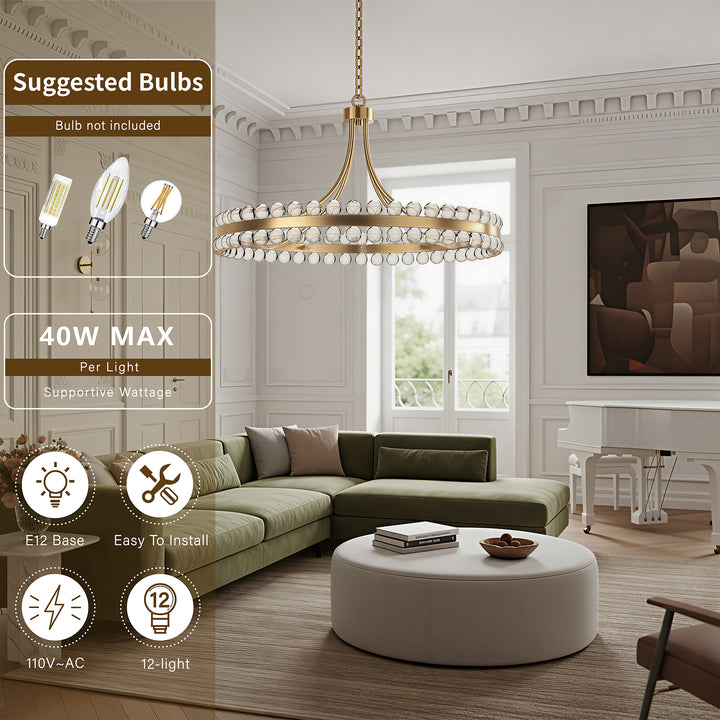 Brilliance Maxax 8 - Light Dimmable Wagon Wheel Chandelier #19217
