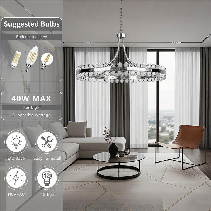 Brilliance Maxax 8 - Light Dimmable Wagon Wheel Chandelier #19217