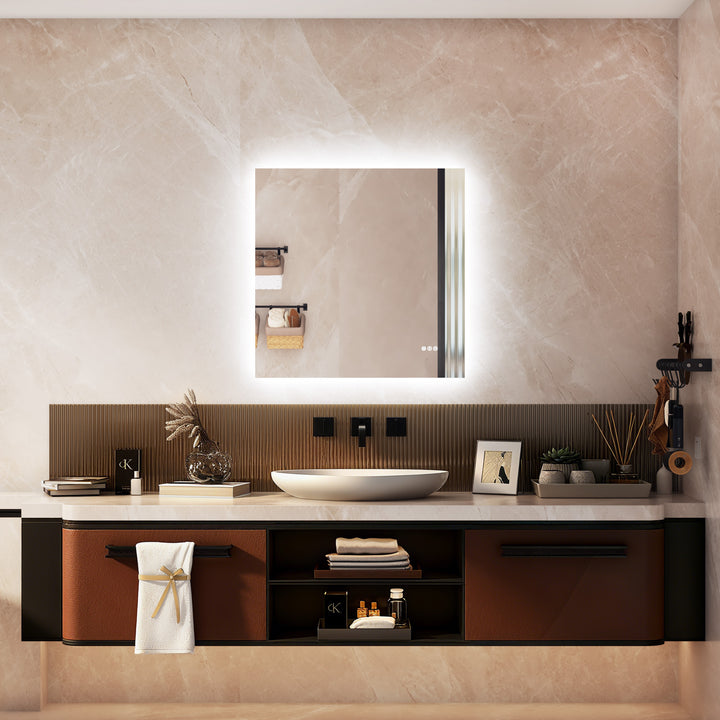 Elevate Home Modern Frameless LED Lighted Anti-Fog Dimmable Tempred Bathroom&Vanity Mirror #BL02