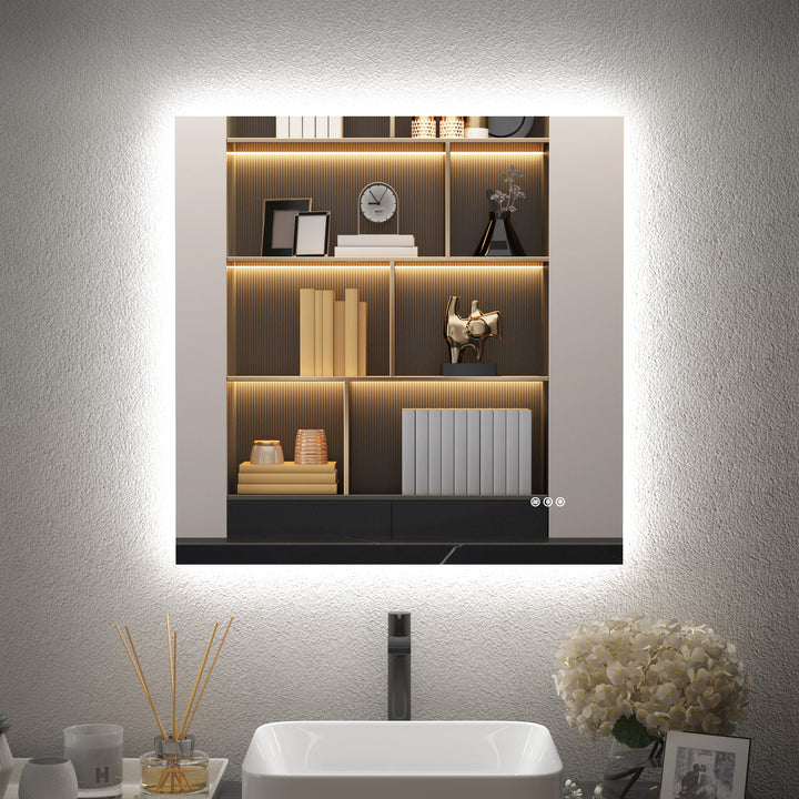 Elevate Home Modern Frameless LED Lighted Anti-Fog Dimmable Tempred Bathroom&Vanity Mirror #BL02