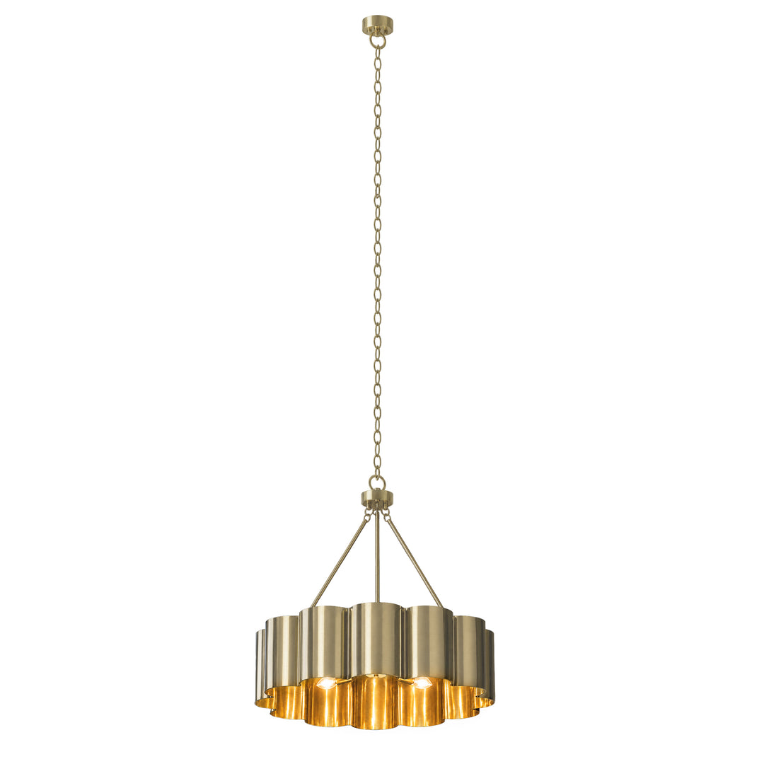 25" Modern Antique Bronze Drum Chandelier with Metal Shade for Dining Room & Bedroom #48013