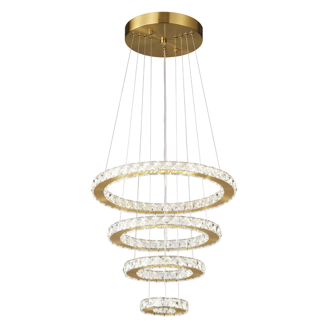 Ariabella 4 - Light Unique Tiered LED Crystal Chandelier #YX-450