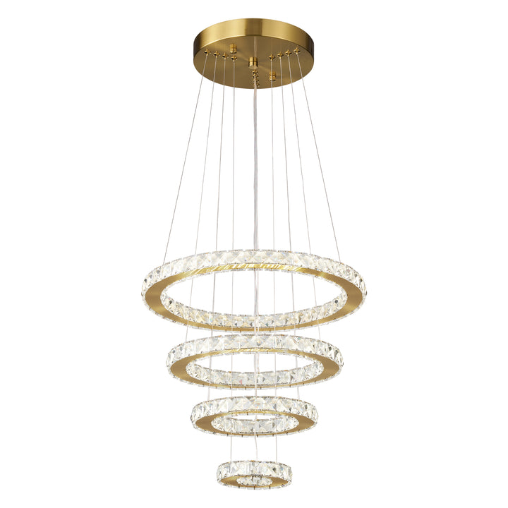 Ariabella 4 - Light Unique Tiered LED Crystal Chandelier #YX-450
