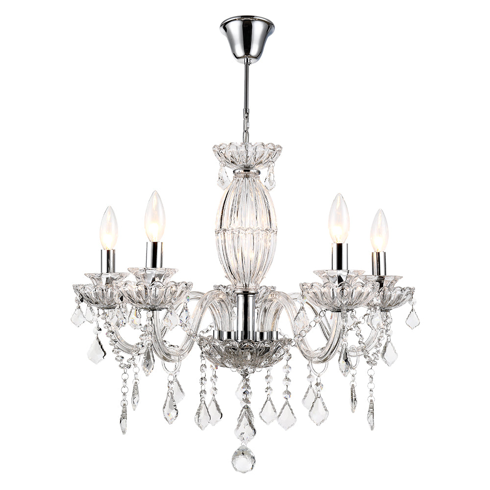 Petersburg 5-Light Classic/Traditional Crystal Chandelier