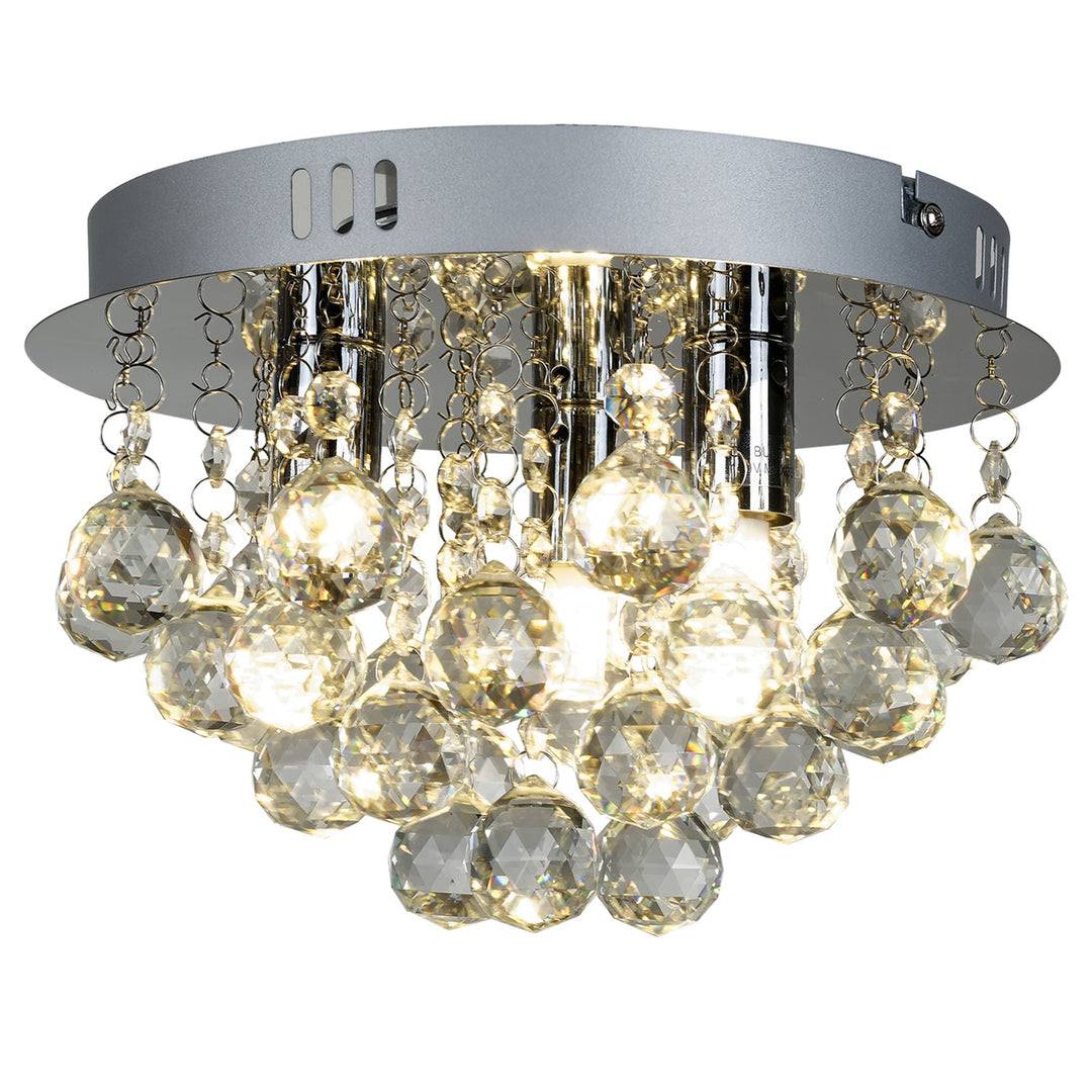 Maxax 3-Light 9.84in Crystal Flush Mount #OM23